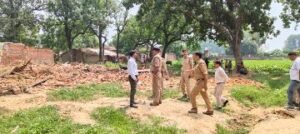 कौशाम्बी31अगस्त24*अस्थायी रूप से कच्चा निर्माण कराकर कब्जा की गयी बंजर भूमि को कराया मुक्त*