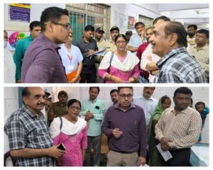अनूपपुर 30 अगस्त 24*जिला चिकित्सालय का कलेक्टर हर्षल पंचोली, जिपं. सीईओ ने किया औचक निरीक्षण