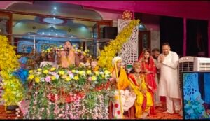 भागलपुर बिहार*२५/०८/२४*पांचवें व अंतिम दिन की कथा में दीदी राधा किशोरी जी ने बताया कि भगवान श्री कृष्ण का जन्मोत्सव बड़े ही धूमधाम