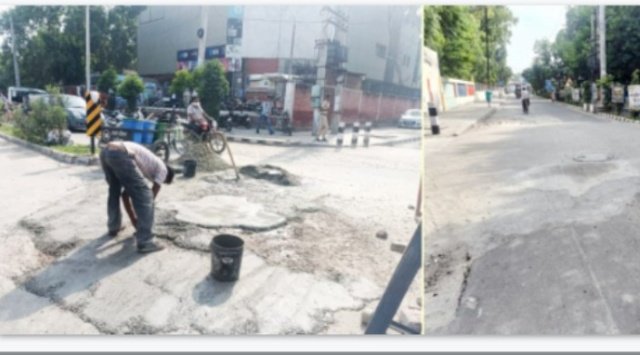 पंजाब 11 सितम्बर 2024* नगर निगम ने सीमेंट बजरी से भरे सड़कों के खड्डे, लोगों ने ली राहत की सांस