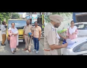 पंजाब 20 सितम्बर 2024* ट्रैफिक नियमों की उल्लंघना करने वाले स्कूल वैन संचालकों के काटे चालान