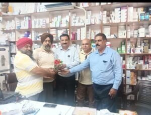 पंजाब 07 सितम्बर 2024* केमिस्ट एसोसिएशन के नवनियुक्त पदाधिकारियों को बधाई दी