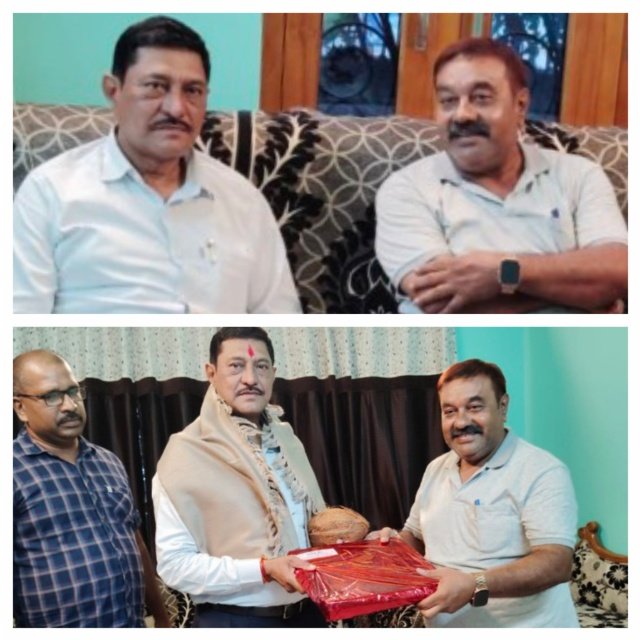 अनूपपुर 08 सितम्बर 2024* अनूपपुर के पूर्व पुलिस अधीक्षक जितेन्द्र सिंह पवार पहुंचे पत्रकार राजेश शिवहरे के निवास