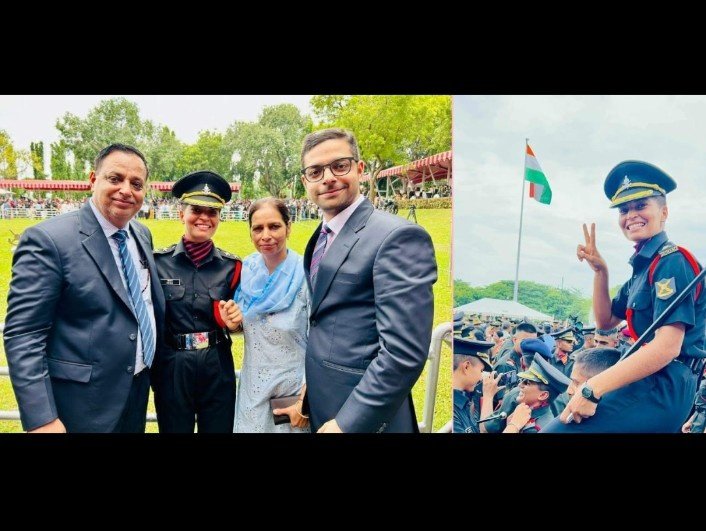 पंजाब 09 सितम्बर 2024* गांव ढाबा कोकरियां की बेटी सिमरण पुत्री विवेक गुलबद्धर एडवोकेट आर्मी अफसर बन कर गांव नाम रोशन किया