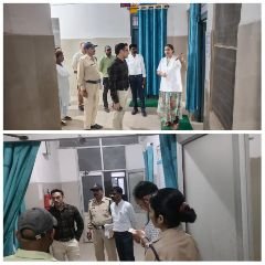 रीवा04सितम्बर24*अनुविभागीय अधिकारी डॉ अनुराग तिवारी सामुदायिक स्वास्थ्य केंद्र पहुँचकर सुरक्षा व्यवस्था का लिया जायजा*