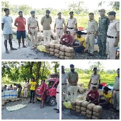 कूचबिहार06सितम्बर24*माताभांगा पीएस, सीबीआर को फिर बड़ी सफलता। 45 किलो गांजा के साथ दो गिरफ्तार