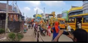 भागलपुर07सितम्बर24*गणेश पूजा के अवसर पर भव्य झाँकि निकाली गयी।