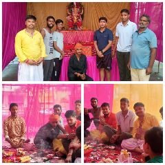 मथुरा07सितम्बर24*आज गणेश चतुर्थी के उपलक्ष में गणेश जी की पूर्ति स्थापित की गई 07/09/24