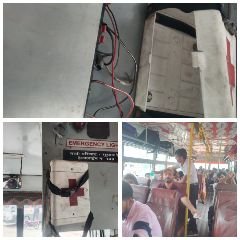 मथुरा07सितम्बर24* बिना मेडिकल इमरजेंसी सुविधा के रोड़ों पर दौड़ रही रोडवेज बस