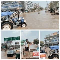 भिवाड़ी10सितम्बर24*भिवाड़ी अलवर बाईपास में जल भराव के कारण आमजन मानस परेशान