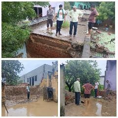 मथुरा12सितम्बर24*गांव लक्ष्मी नगर नया नगला ग्राम पंचायत जावरा मकान गिरा