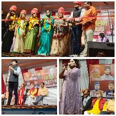 झांसी19सितंबर24*सोंठ अखिल भारतीय कवि सम्मेलन में कवियों ने बांधा समां।