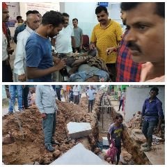 अनूपपुर24सितम्बर24*वेंकटनगर में नाली निर्माण के दौरान खुदाई करते समय दीवार गिरने से मजदूर की मौत