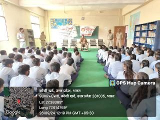 मथुरा26सितंबर24*ऑपरेशन जागृति, नारी सुरक्षा* के अभियान के तहत थाना मोगर्रा पुलिस ने महिलाओं व बालिकाओं को जागरूक किया।