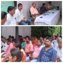 रोहतास28सितम्बर24*दुर्गा पूजा त्यौहार को लेकर शांति समिति की बैठक आयोजित की गई।*