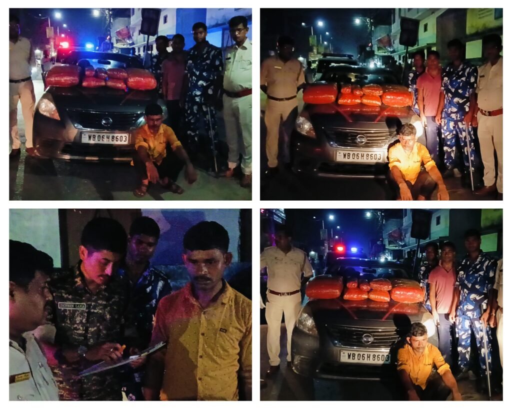 बिहार कोची 20 सितम्बर 24*भारी मात्रा में अवैध गांजे के साथ एक को गिरफ्तार किया गया.