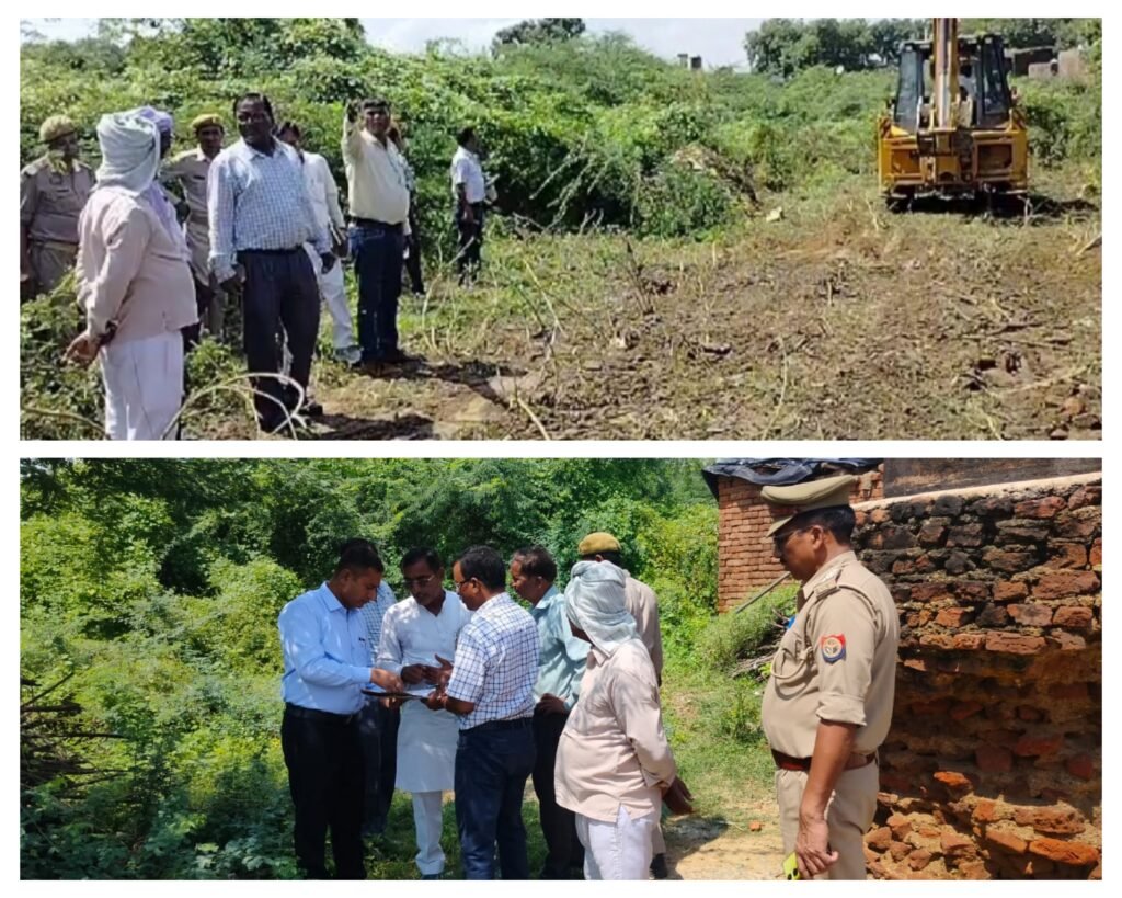 कानपुर देहात 20 सितम्बर 2024 मूसानगर। नगर पंचायत के गांधी नगर में रास्ते में अवैध निर्माण को हटवाया।