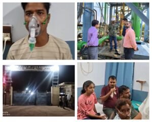 अनूपपुर 22 सितम्बर *सोडा फैक्ट्री में क्लोरीन गैस का हुआ रिसाव,लोगों की तबीयत बिगड़ी, सांस लेने में हुई तकलीफ, जिला प्रशासन ने तत्परता से लिया संज्ञान, गैस से प्रभावितों को तत्काल मुहैया कराई चिकित्सा