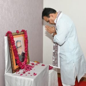 जयपुर23अक्टूबर24*मुख्यमंत्री श्री भजनलाल शर्मा ने स्व. भैरों सिंह शेखावत को पुष्पांजलि अर्पित की*