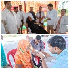 औरैया1अक्टूबर24*टाईगर ग्रुप ऑफ पुलिस मित्र के सौजन्य से लगा फ्री नेत्र मोतिया बिंद आपरेशन एवम रक्त दान शिविर कैंप।