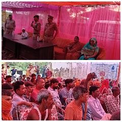 मोहनलालगंज लखनऊ8अक्टूबर24*मोहनलालगंज जबरौली गांव में पहुंचे एसीपी रजनीश वर्मा