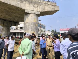 अनूपपुर11अक्टूबर24*कलेक्टर एवं पुलिस अधीक्षक ने  निर्माणाधीन रेलवे फ्लाई ओवर ब्रिज कार्य की प्रगति का लिया जायजा*