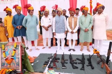 रीवा13अक्टूबर24*दुष्टों के नाश के लिए शास्त्र के साथ शस्त्र की जरूरत, रीवा में बोले राजेंद्र शुक्ल*