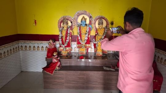 भागलपुर21अक्टूबर24*असामाजिक तत्वों ने मूर्ति को किया क्षतिग्रस्त,