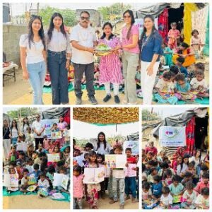 जयपुर23अक्टूबर24*गरीब बच्चों को पुस्तक सामग्री वितरित की
