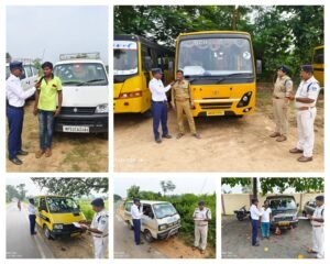 अनूपपुर 16 अक्टूबर 24*शराब पीकर वाहन चलाने के विरुद्ध स्कूली वाहन चलाको की आकस्मिक चेकिंग यातायात पुलिस अनूपपुर द्वारा 8 स्कूलों के 22 वाहन चालकों को किया गया जांच