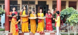 वाराणसी06नवम्बर24*स्कूली बच्चों ने प्रस्तुत किया छठ का सजीव चित्रण*