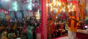 रायबरेली07नवम्बर24*श्रीमद् भागवत महापुराण कथा के चौथे दिन श्रीकृष्ण जन्मोत्सव की कथा सुन झूम उठे श्रोता