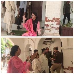 कानपुर नगर09नवम्बर24*किन्नर समान की राष्ट्रीय अध्यक्ष ने पुलिस कमिश्नर ऑफिस में ताली बजा बजा कर काटा हंगामा...