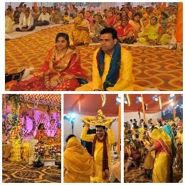 औरैया18नवम्बर24*नंद जू के अंगना में पड़ रही आज बधाई पर जमके थिरके भक्त गण।*