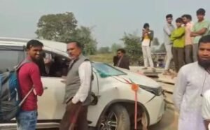 हरदोई20नवम्बर24*बाल बाल बचे भाजपा नेता के बेटे हार्दिक मिश्रा,