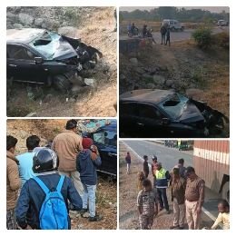 मैहर27नवम्बर24*चालक को अचानक नींद आने से हुए हादसे में 4 लोगों की मौत