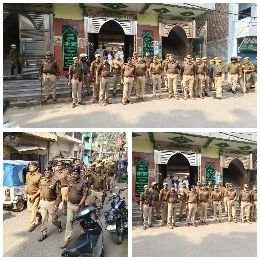 कानपुर नगर29नवम्बर24*जामा मस्जिद में शुक्रवार की नवाज़ के अवसर पर होने वाले आयोजन के दृष्टिगत पुलिस प्रशासन की पैनी नजर।