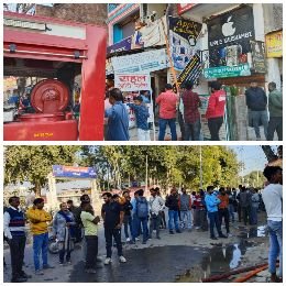 कौशाम्बी4दिसम्बर24*कोतवाली के सामने घर में लगी आग लाखों का सामान जलकर खाक*