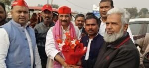 अयोध्या09दिसम्बर24*सपा प्रदेश अध्यक्ष का गोण्डा जाते समय हुआ स्वागत