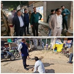 मिर्जापुर11दिसम्बर24*लगातार तीसरे दिन अतिक्रमण पर गरजा बुलडोजर*