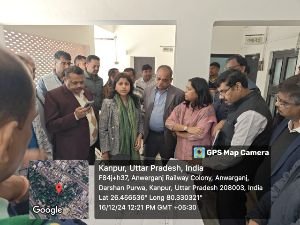 कानपुर नगर16दिसम्बर24*अनवरगंज- मन्धना एलिवेटेड ट्रैक परियोजना निर्माण की दिशा मे आगे बढ़ी*