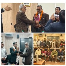 पूर्णिया21दिसम्बर24*पूर्णिया विश्वविद्यालय के प्रोफेसर व शिक्षक का विदाई समारोह।