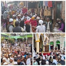 औरैया २२ दिसम्बर२०२४ *उर्स  का तीसरा दिन,दरगाह में देर रात तक उमड़ा अकीदतमंदों का हुजूम