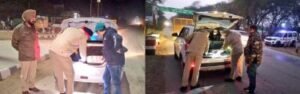 पंजाब25दिसम्बर24*पुलिस ने नाका लगाकर की चैकिंग