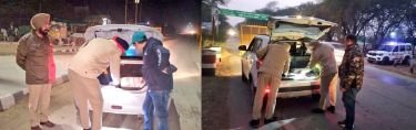 पंजाब25दिसम्बर24*पुलिस ने नाका लगाकर की चैकिंग