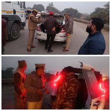कौशांबी28दिसम्बर24*जांच के दौरान 18 वाहनों का महेवाघाट पुलिस ने किया चालान*