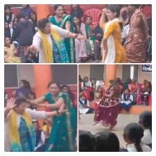 धार म0प्र029दिसम्बर24*राष्ट्रीय शोक फिर भी सरकारी स्कूल में सांस्कृतिक आयोजन