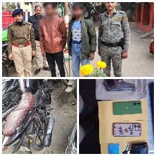 पूर्णिया बिहार 31 दिसंबर24*वाहन चेकिंग के दौरान 02 अभियुक्त गिरफ्तार