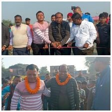 पूर्णिया बिहार 2 जनवरी 25* मनोरमा ग्रुप के प्रबंधक निर्देशक  ने क्रिकेट मैच का फीता काटकर किया आगाज़।