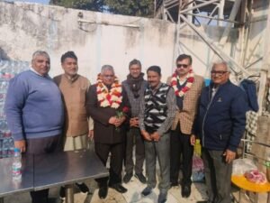 अलबर05जनवरी25*आल इंडिया अखिल भारतीय खानपाल रेलवे वैलफेयर एसोसियन अध्यक्ष का भव्य स्वागत।